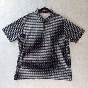 Maelreg Performance Polo Shirt Mens 3XL Black AOP Preppy